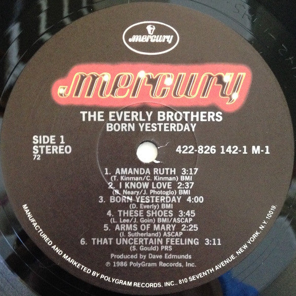 Everly Brothers : Born Yesterday (LP,Album)