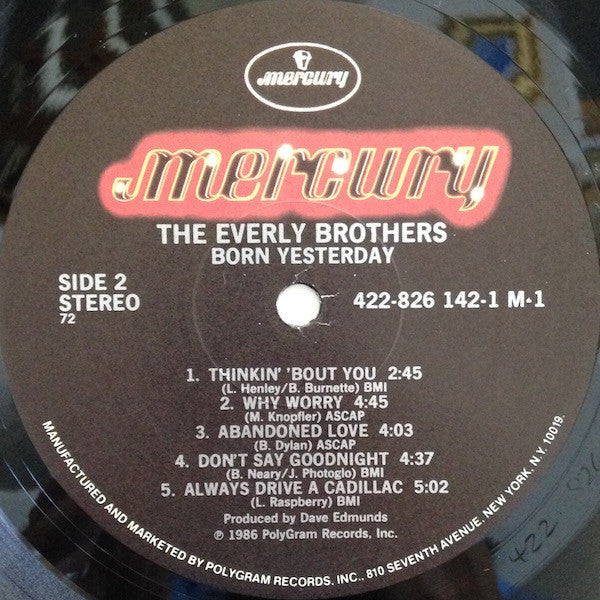 Everly Brothers : Born Yesterday (LP,Album)