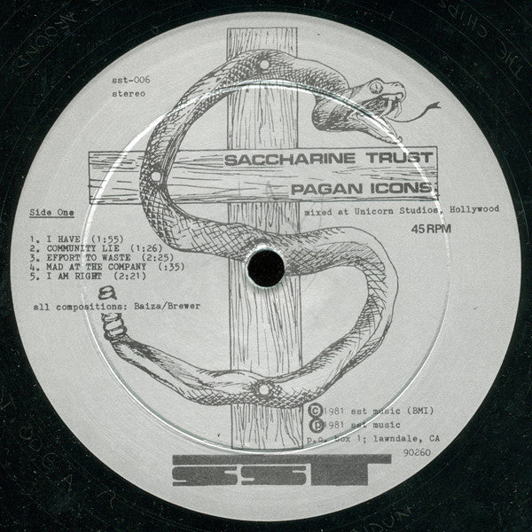 Saccharine Trust : Paganicons (12",45 RPM)