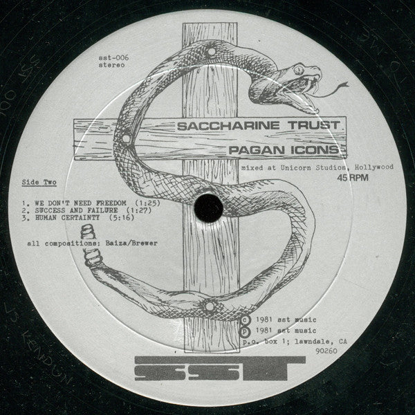 Saccharine Trust : Paganicons (12",45 RPM)