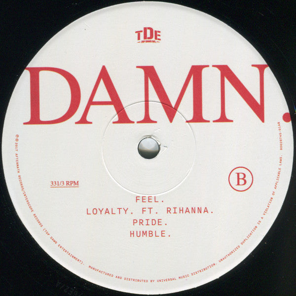 Kendrick Lamar : Damn. (LP,Album)