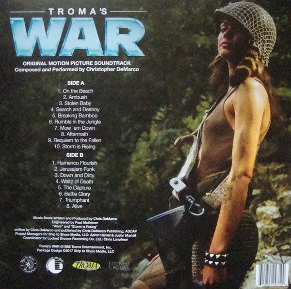 Chris DeMarco (2) : Troma's War (Original Motion Picture Soundtrack) (LP,Album,Limited Edition,Remastered,Stereo)