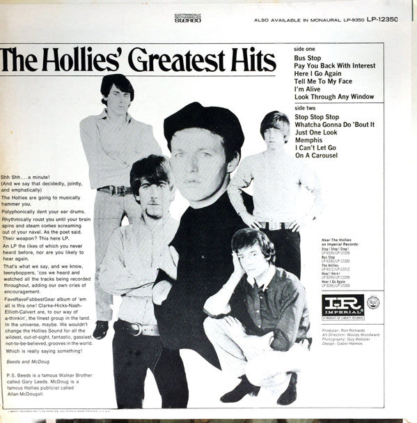 Hollies, The : The Hollies' Greatest Hits (LP,Compilation,Stereo)