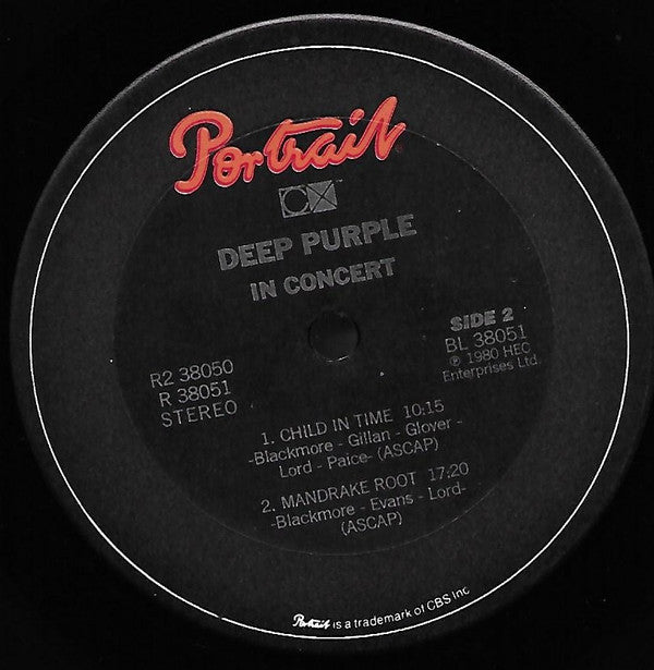 Deep Purple : In Concert (LP,Album,Reissue)