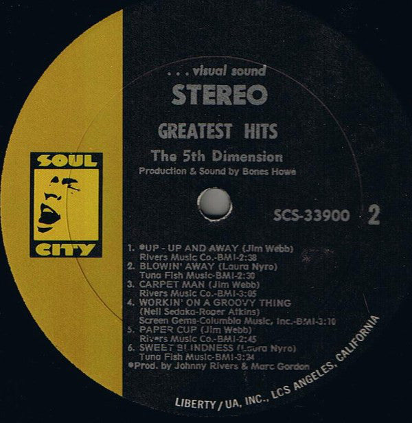 Fifth Dimension, The : Greatest Hits (LP,Compilation)
