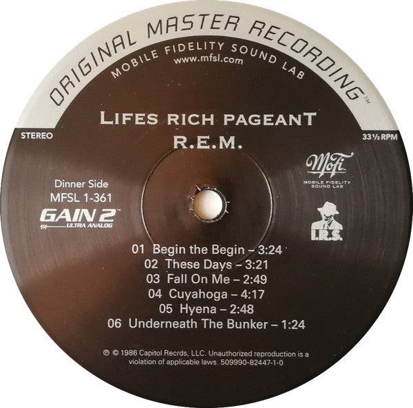 R.E.M. : Lifes Rich Pageant (LP,Album,Limited Edition,Numbered,Reissue,Remastered)
