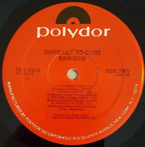 Rainbow : Difficult To Cure (LP,Album)