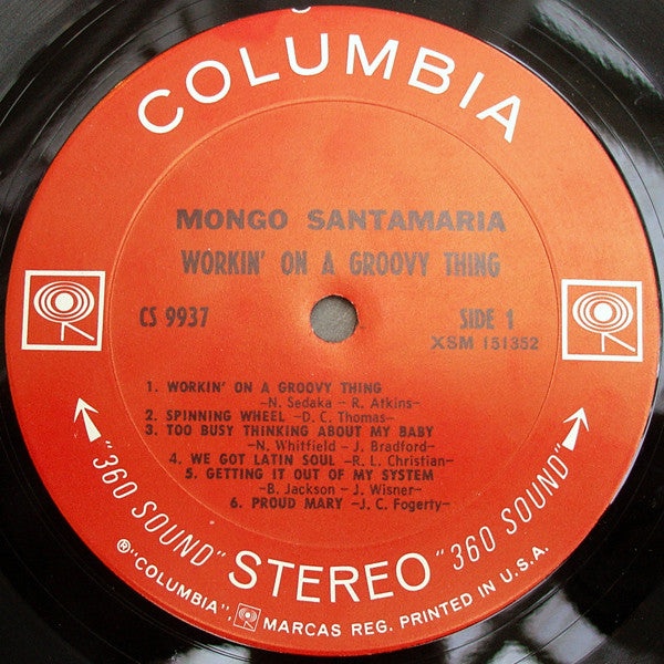 Mongo Santamaria : Workin' On A Groovy Thing (LP,Album,Stereo)