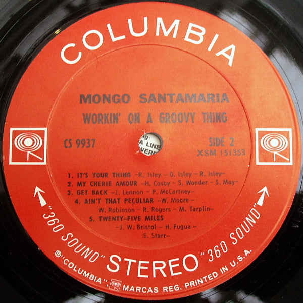 Mongo Santamaria : Workin' On A Groovy Thing (LP,Album,Stereo)