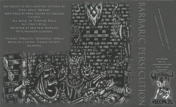 Torture Rack : Barbaric Persecution (Album,Repress)