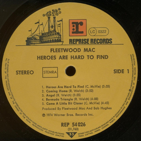 Fleetwood Mac : Heroes Are Hard To Find (LP,Album,Reissue)