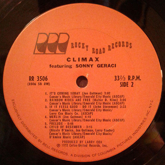Climax (6) Featuring Sonny Geraci : Climax Featuring Sonny Geraci (LP,Album,Stereo)