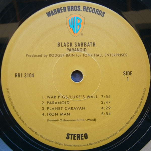 Black Sabbath : Paranoid (LP,Album,Reissue,Remastered)