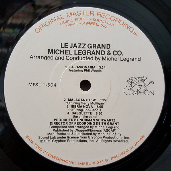 Michel Legrand & Co. : Le Jazz Grand (LP,Album,Limited Edition,Stereo)