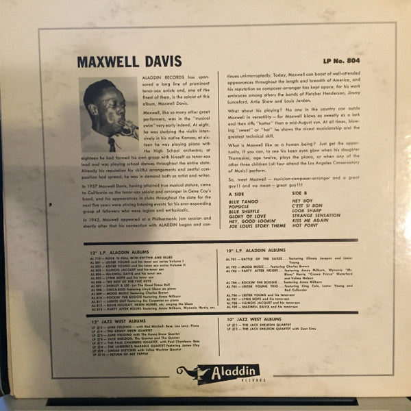 Maxwell Davis : And His Tenor Sax (LP,Compilation)