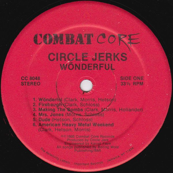 Circle Jerks : Wönderful (LP,Album)