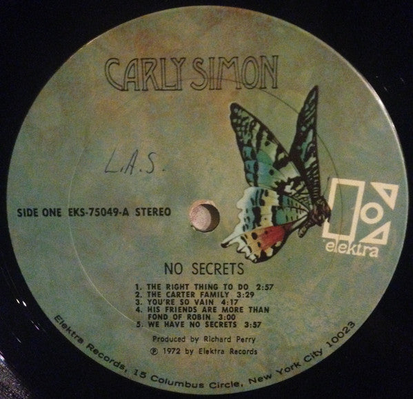 Carly Simon : No Secrets (LP,Album,Stereo)