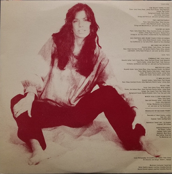 Carly Simon : No Secrets (LP,Album,Stereo)