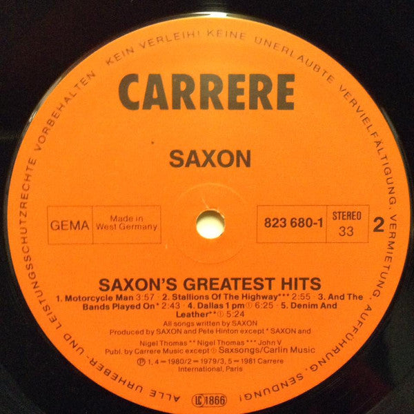 Saxon : Strong Arm Metal - Saxon's Greatest Hits (LP,Album,Compilation,Stereo)