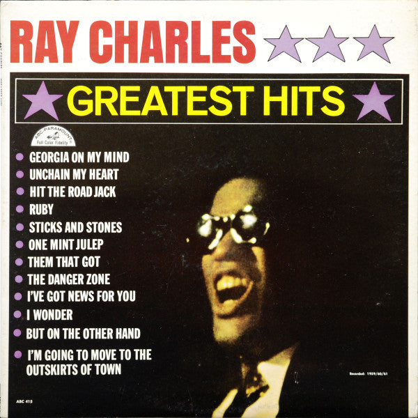 Ray Charles : Greatest Hits (LP,Mono,Compilation,Album)