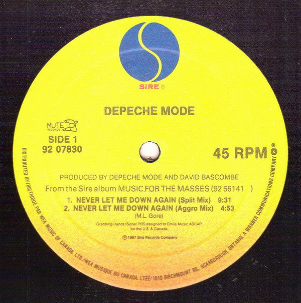 Depeche Mode : Never Let Me Down Again (12",Maxi-Single,45 RPM)