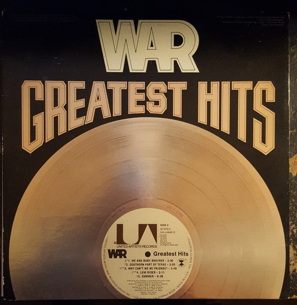 War : Greatest Hits (LP,Compilation,Stereo)