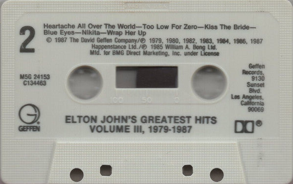 Elton John : Greatest Hits Volume III, 1979-1987 (Compilation,Club Edition)