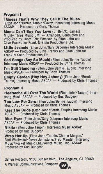 Elton John : Greatest Hits Volume III, 1979-1987 (Compilation,Club Edition)