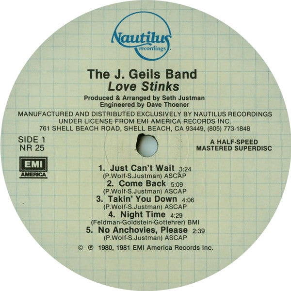 J. Geils Band, The : Love Stinks (LP,Album)