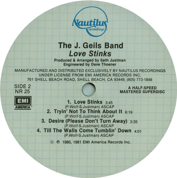 J. Geils Band, The : Love Stinks (LP,Album)