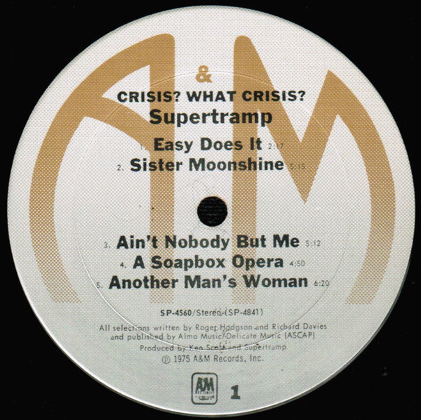 Supertramp : Crisis? What Crisis? (LP,Album,Stereo)