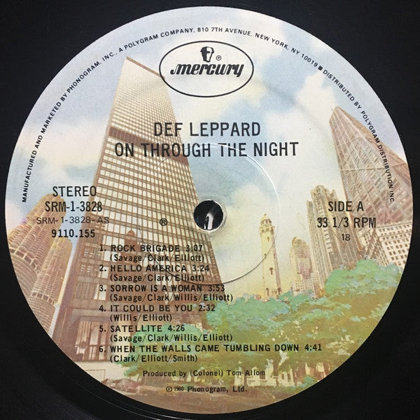 Def Leppard : On Through The Night (LP,Album,Stereo)