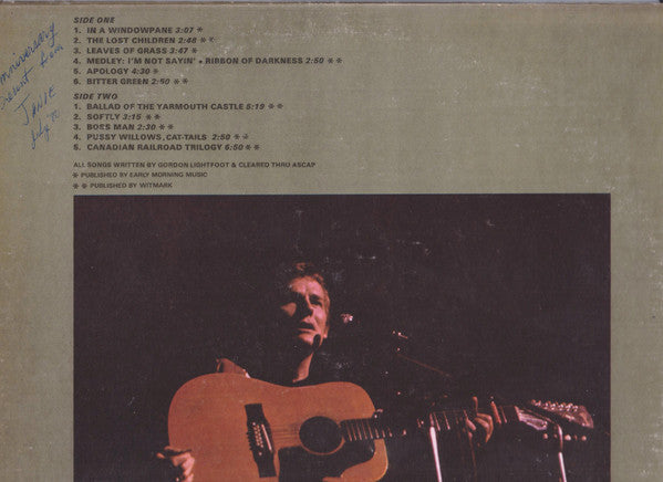 Gordon Lightfoot : Sunday Concert (LP,Reissue,Stereo)