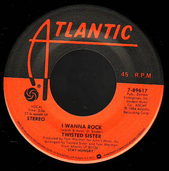 Twisted Sister : I Wanna Rock (7",45 RPM,Single)