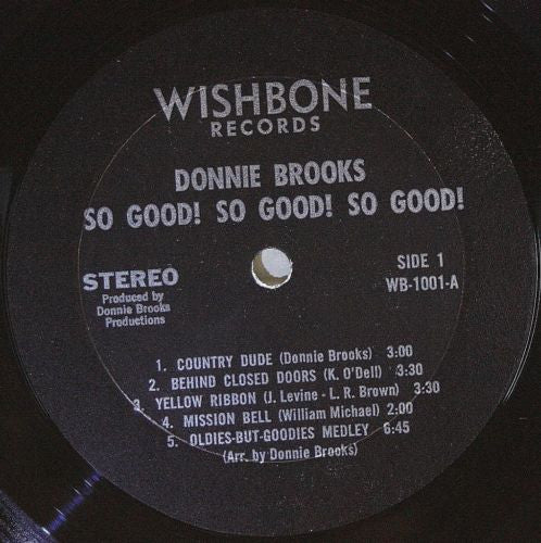 Donnie Brooks : So Good! So Good! So Good! (LP,Album)