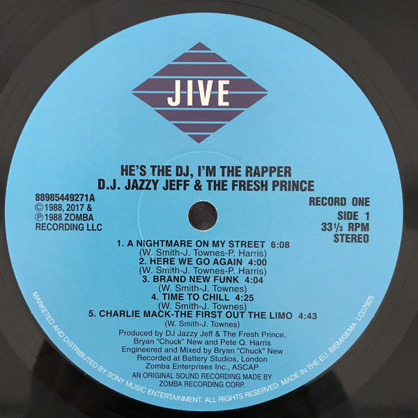 DJ Jazzy Jeff & The Fresh Prince : He's The DJ, I'm The Rapper (LP,Album,Reissue)