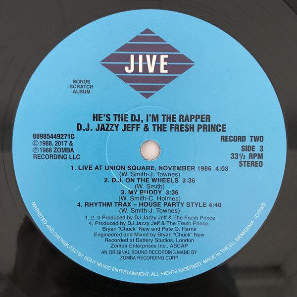 DJ Jazzy Jeff & The Fresh Prince : He's The DJ, I'm The Rapper (LP,Album,Reissue)
