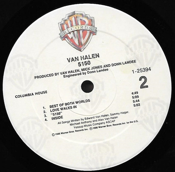 Van Halen : 5150 (LP,Album,Club Edition)