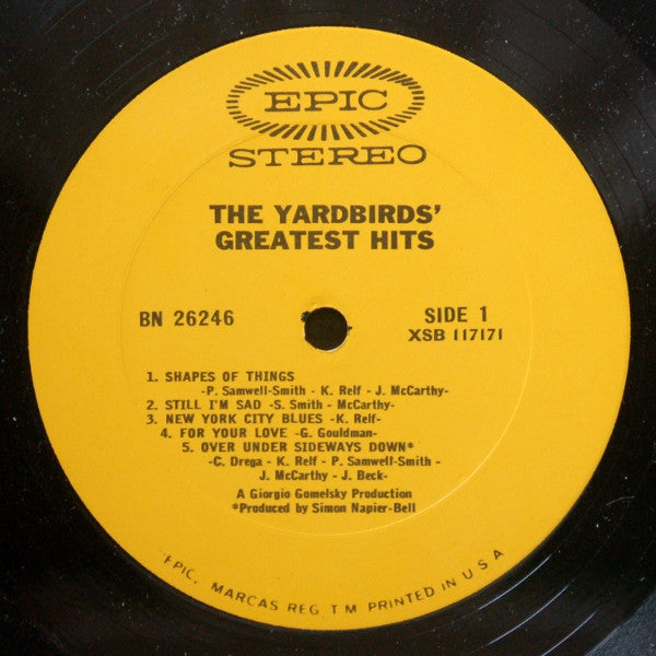 Yardbirds, The : The Yardbirds' Greatest Hits (LP,Compilation,Stereo)