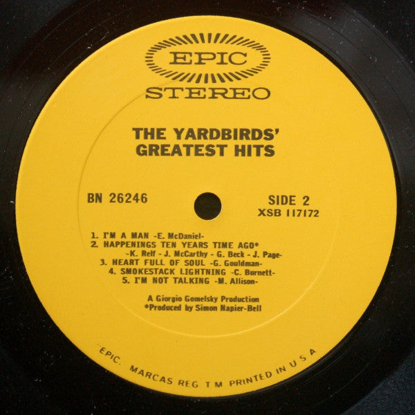 Yardbirds, The : The Yardbirds' Greatest Hits (LP,Compilation,Stereo)