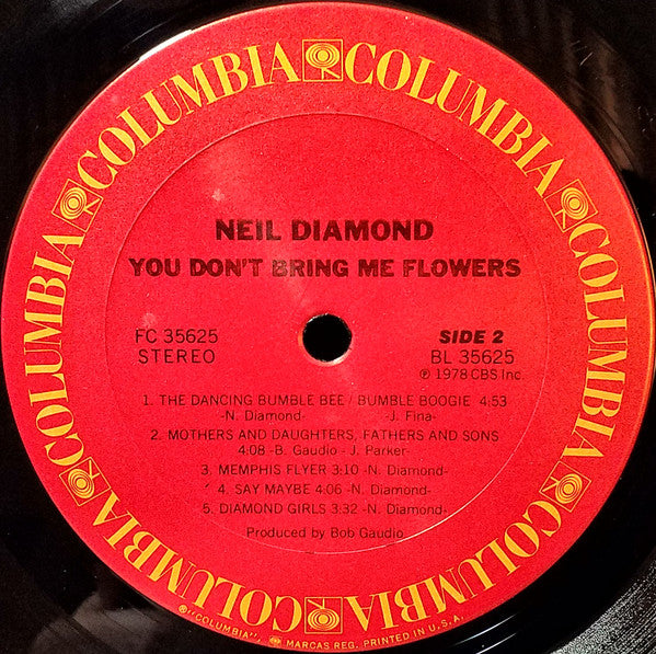 Neil Diamond : You Don't Bring Me Flowers (LP,Album)