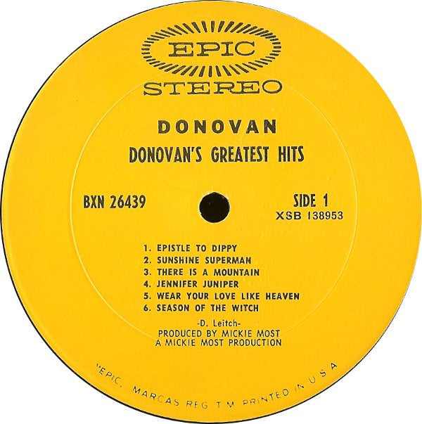 Donovan : Donovan's Greatest Hits (LP,Compilation)