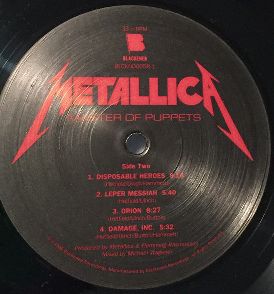 Metallica : Master Of Puppets (LP,Album,Reissue,Remastered)