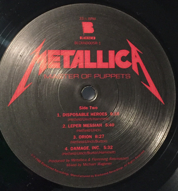 Metallica : Master Of Puppets (LP,Album,Reissue,Remastered)