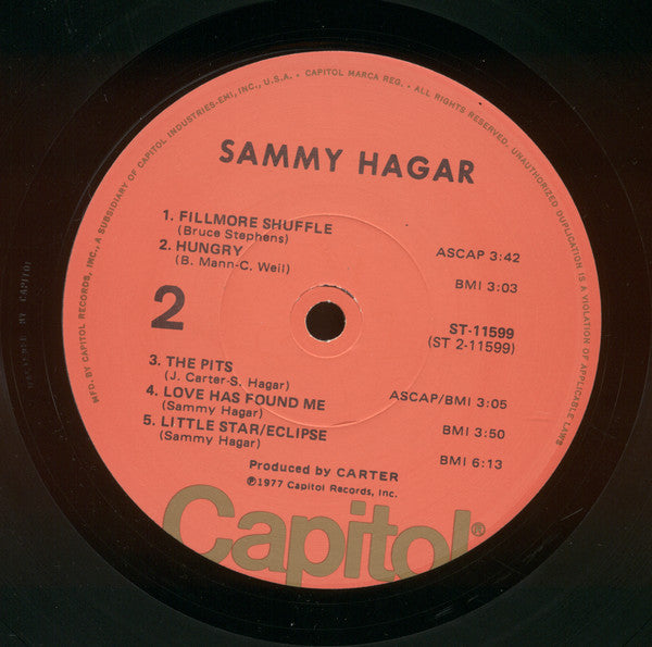 Sammy Hagar : Sammy Hagar (LP,Album)