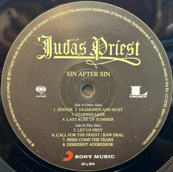 Judas Priest : Sin After Sin (LP,Album,Reissue,Stereo)