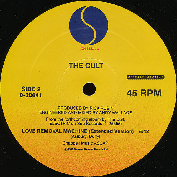Cult, The : Love Removal Machine (12",45 RPM)