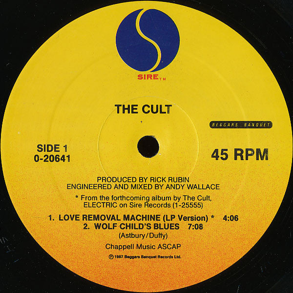 Cult, The : Love Removal Machine (12",45 RPM)