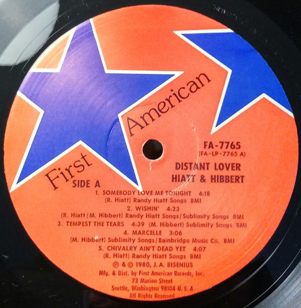Hiatt & Hibbert : Distant Lover (LP,Album)