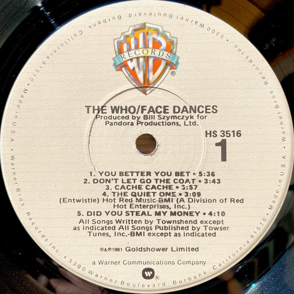 Who, The : Face Dances (LP,Album)